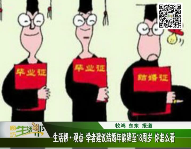 学者建议结婚年龄降至18周岁 你怎么看