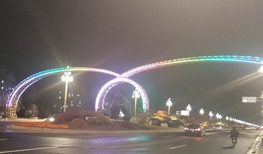 廊坊开发区大力提升城区亮化 打造如画夜景