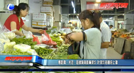 零距离关注：连续降雨影响菜价 叶菜价格翻倍上涨