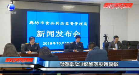 市食药监局发布2018我市食品药品违法案件查处情况
