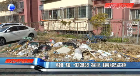一堆垃圾难处理 物业回复：需要综合执法局打招呼