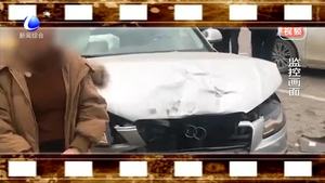 新手司机借奥迪开 失控冲入高速服务区