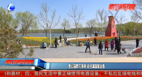 梦幻湖畔花争艳 春色满园郁金香