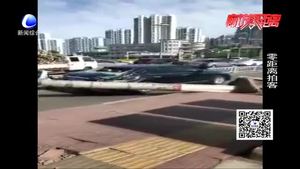 廊坊昨天风势大 多路段大树连根拔