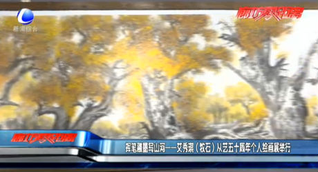 挥笔融墨写山河——艾秀琪（牧石）从艺五十周年个人绘画展举行