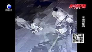 重要物品挂在车把 路过男女顺手牵羊