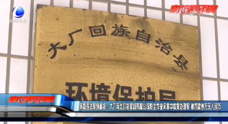 环境违法案例解析：大厂河北贝格家具有限公司粉尘作业未集中收集处理案 被罚款叁万元人民币