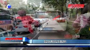 机动车占用非机动车道乱穿行