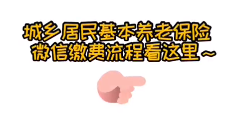 城乡居民养老保险微信缴费流程