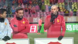 河北华夏幸福足球俱乐部为拉维奇和马斯切拉诺举办欢送仪式