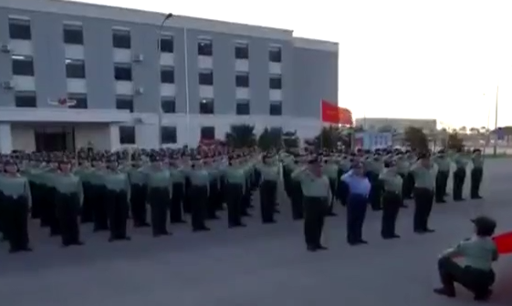 国庆阅兵前的女兵方队