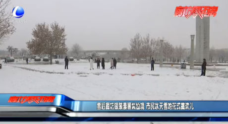 雪后廊坊银装素裹似仙境 市民冰天雪地花式撒欢儿