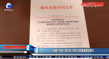 停课不停学 我市中小学生开启网络课堂模式