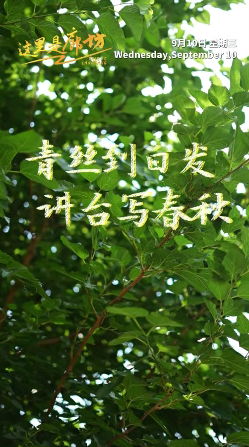 【这里是廊坊】青丝到白发 讲台写春秋