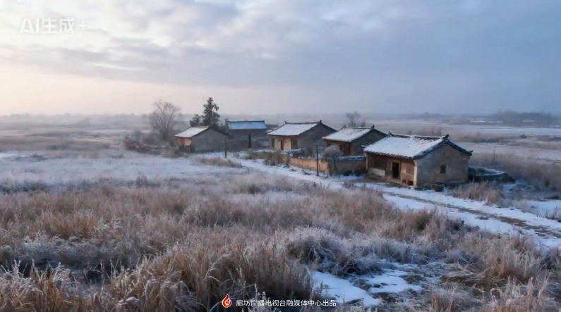 【文化润廊·AI“画”古诗】《咏廿四气诗·小寒十二月节》